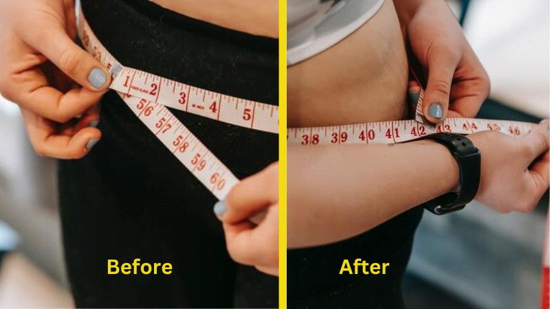 before and after cycling for weight loss